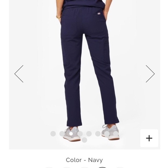 Navy Yola Scrub Bottoms - PETITE - Picture 3 of 3